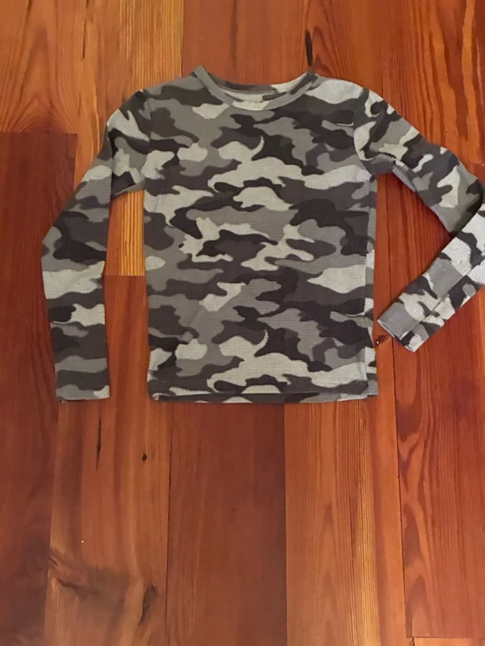 Cat & Jack Black and Gray Camo Thermal Pajama Set